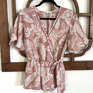 Faux wrap blousey top